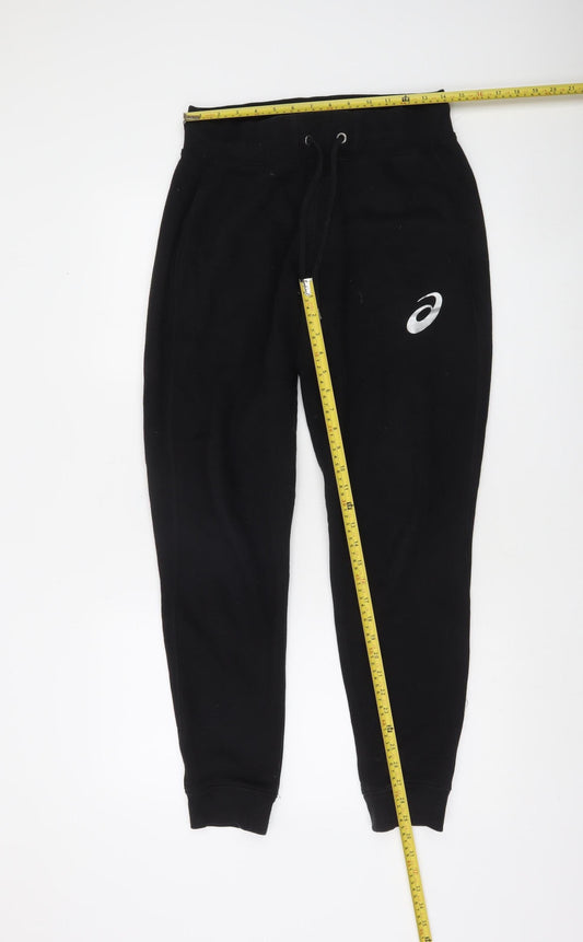 Asics Men's Black Jogger Trousers L Cotton Blend Sweatpants