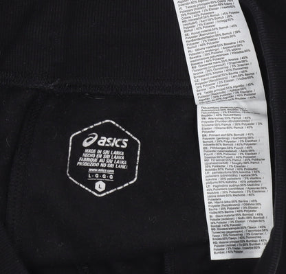 Asics Men's Black Jogger Trousers L Cotton Blend Sweatpants