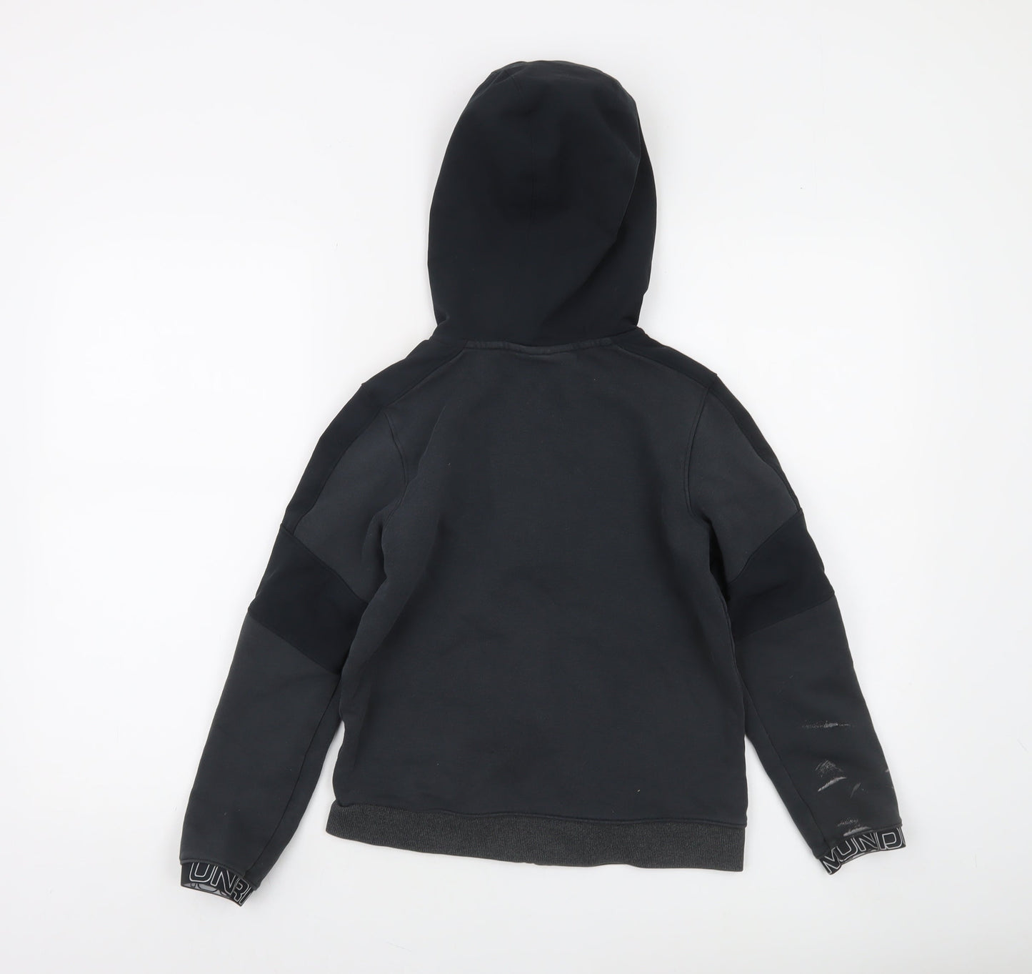 Under Armour Boys Black Full Zip Hoodie Size M ColdGear Lightweight