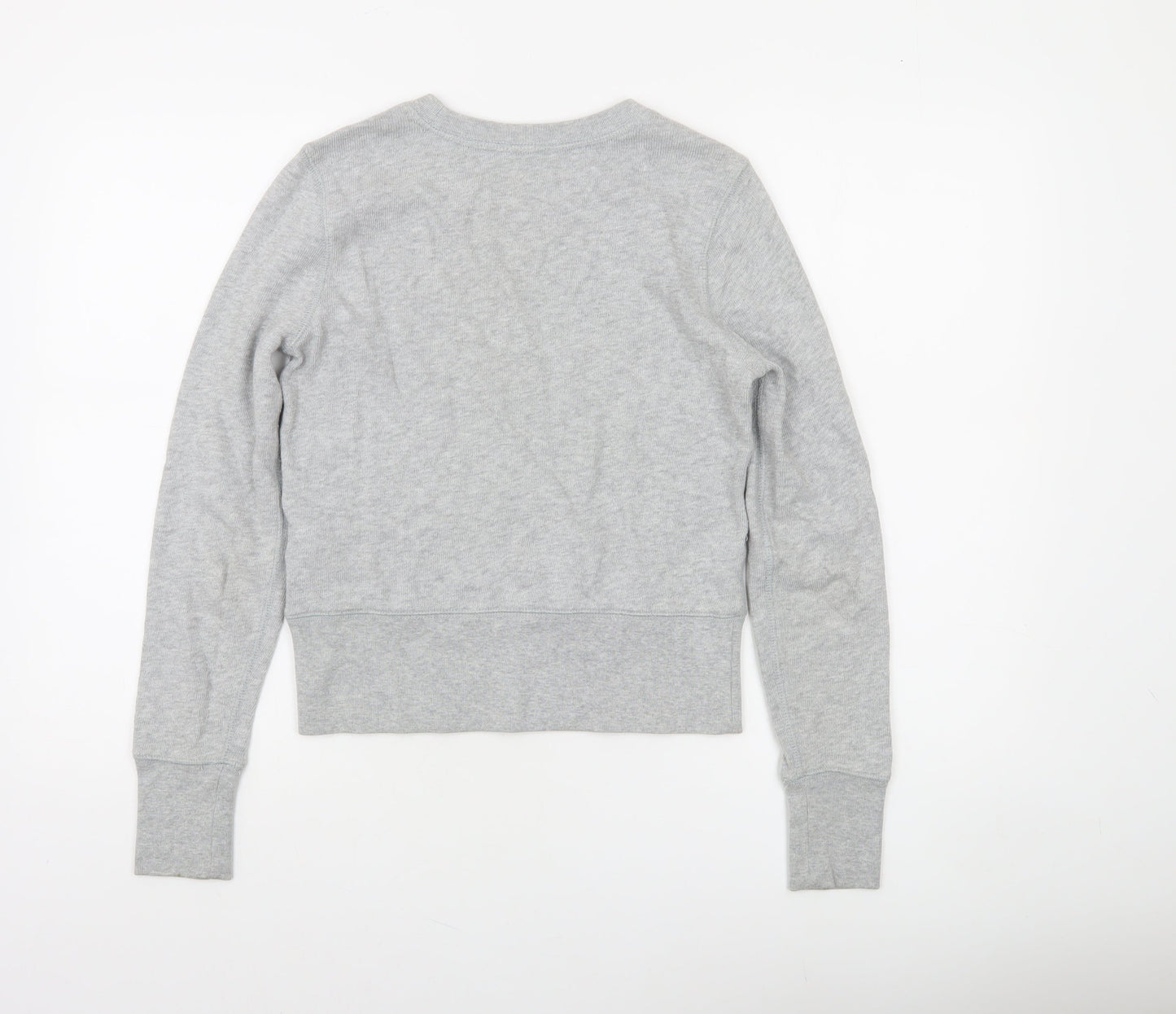 Gap Women Grey Cotton Crew Neck Pullover Sweatshirt XS