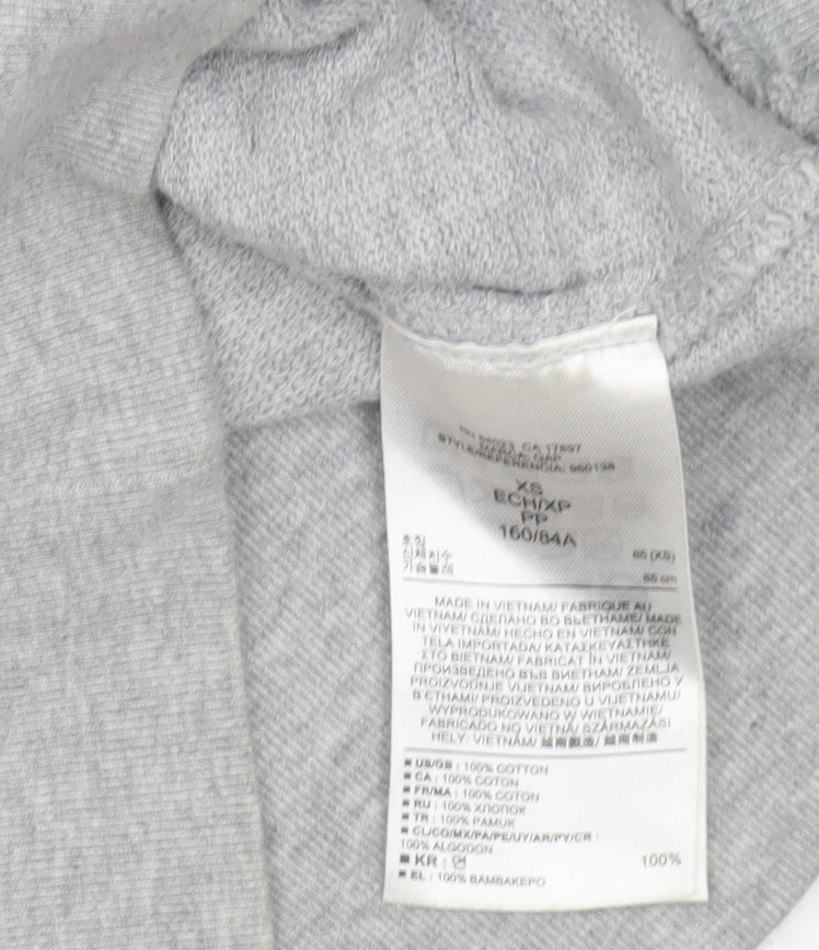 Gap Women Grey Cotton Crew Neck Pullover Sweatshirt XS