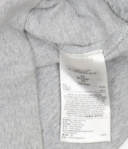 Gap Women Grey Cotton Crew Neck Pullover Sweatshirt XS