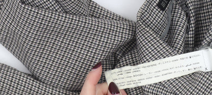 Zara Basic Women Grey Check Slim Fit Chino Trousers Size S