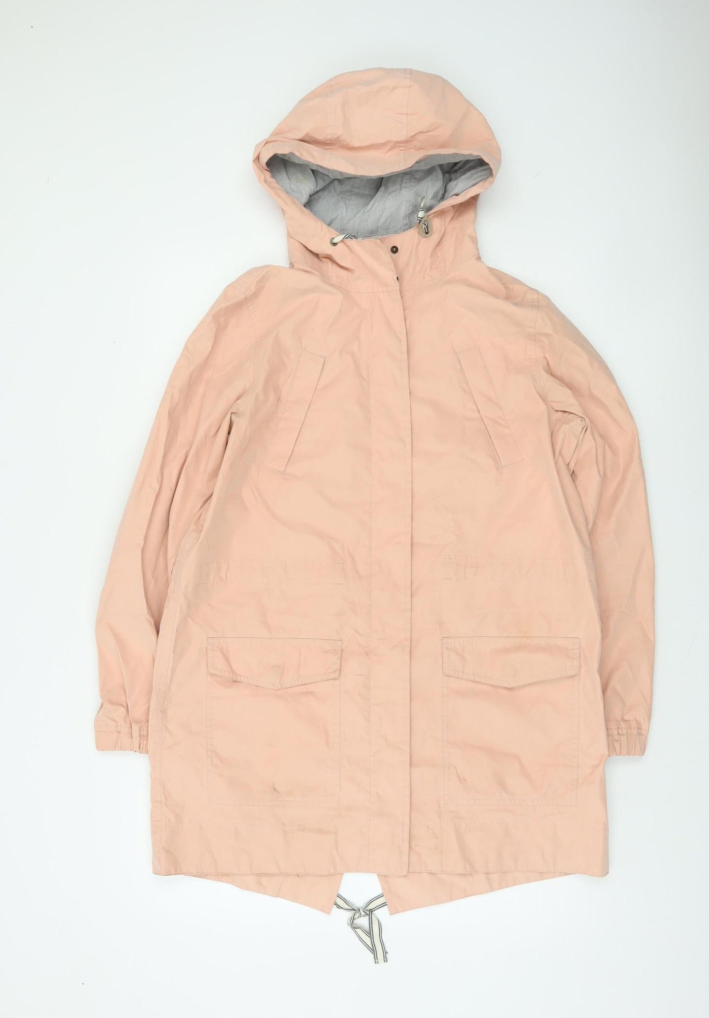 Marine Layer Women's Pink Hooded Parka Jacket Size M Polyester Nylon