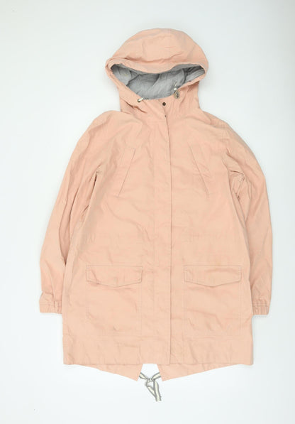 Marine Layer Women's Pink Hooded Parka Jacket Size M Polyester Nylon