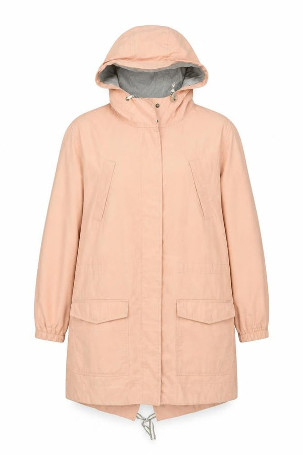Marine Layer Women's Pink Hooded Parka Jacket Size M Polyester Nylon
