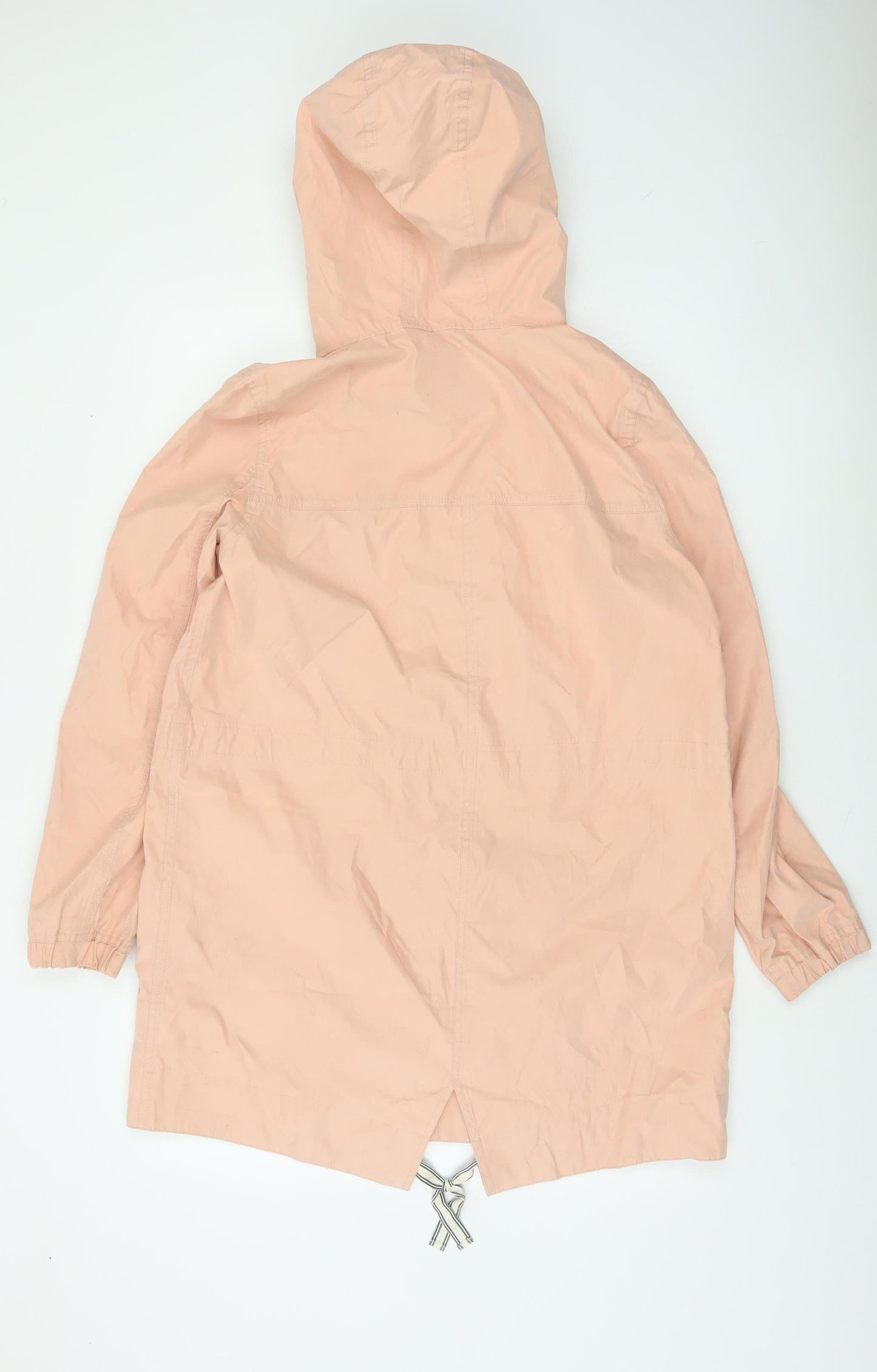 Marine Layer Women's Pink Hooded Parka Jacket Size M Polyester Nylon