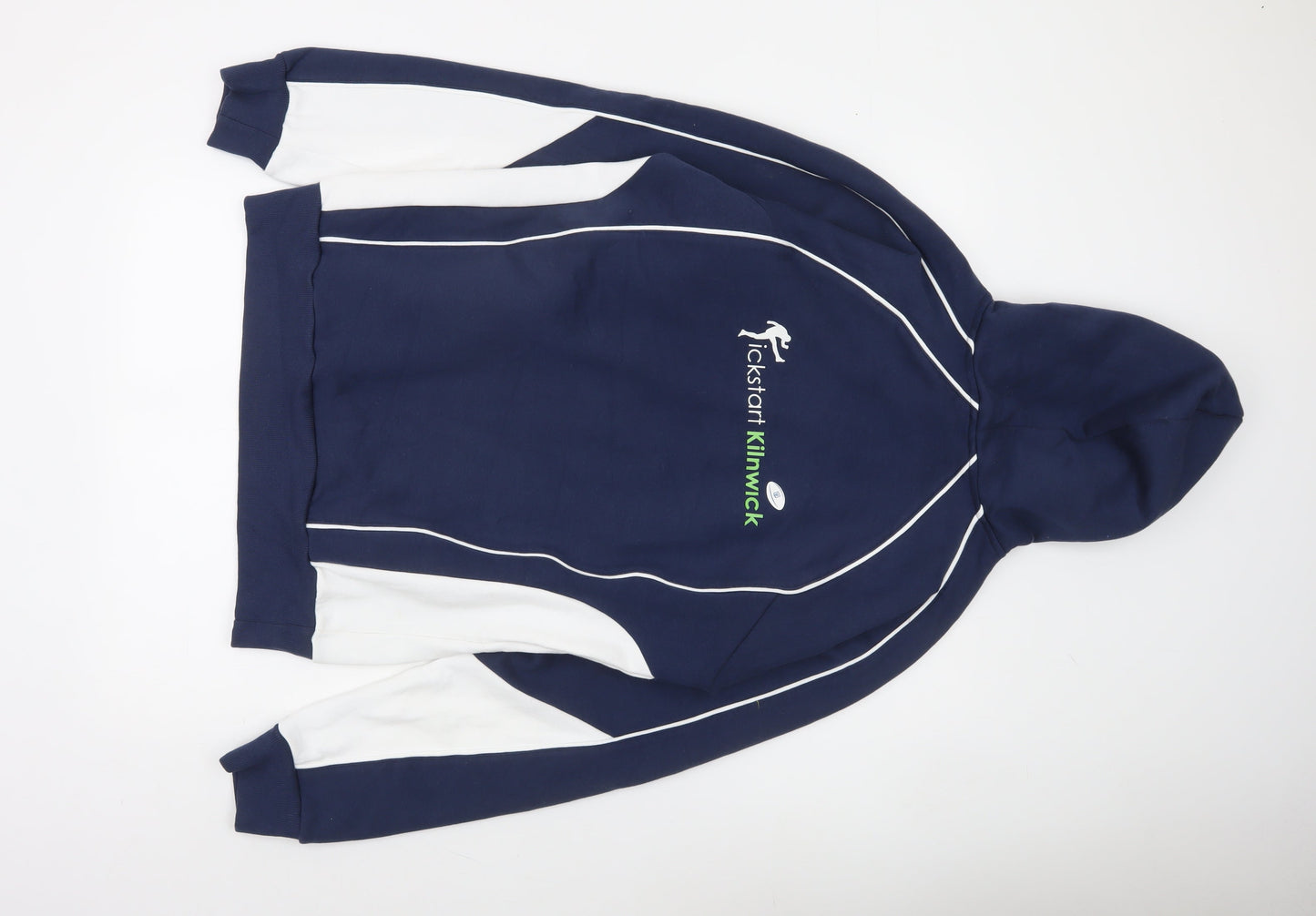 Raging Bull Mens Navy Blue Pullover Hoodie Size M Sportswear
