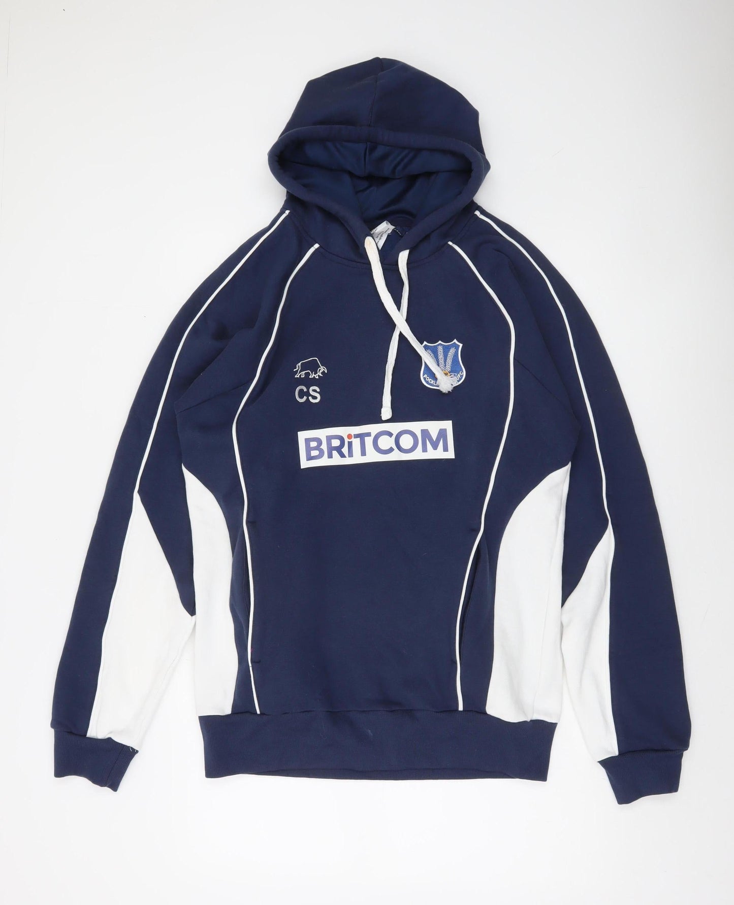 Raging Bull Mens Navy Blue Pullover Hoodie Size M Sportswear
