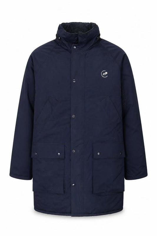 B Dri Men's Blue Parka Coat S Hooded Water Resistant Lined Jacket