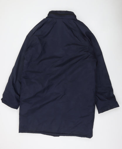 B Dri Men's Blue Parka Coat S Hooded Water Resistant Lined Jacket