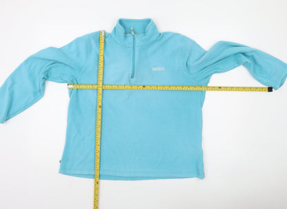Regatta Great Outdoors Women Blue Fleece 1/4 Zip Pullover Size 16