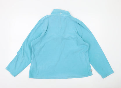 Regatta Great Outdoors Women Blue Fleece 1/4 Zip Pullover Size 16