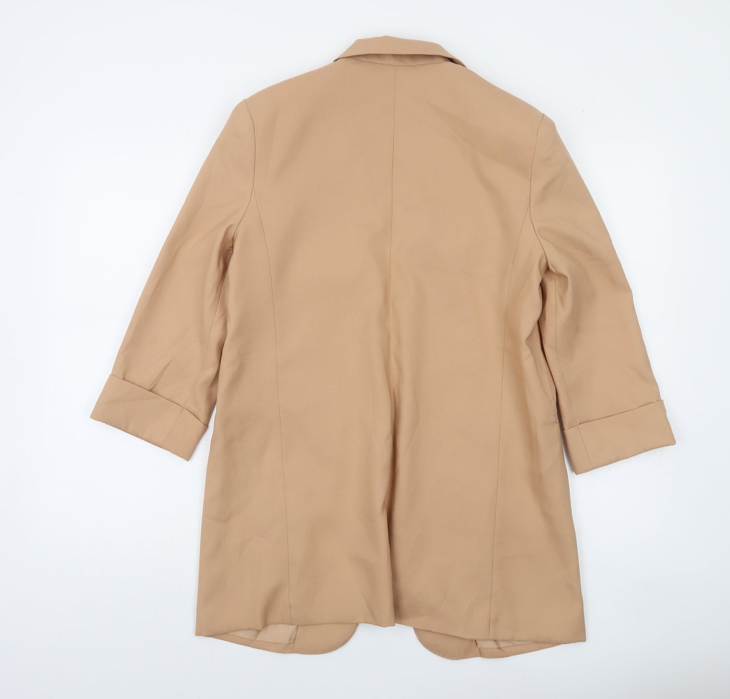 Missguided Women’s Beige Mid-Length 3/4 Sleeve Woven Blazer UK 10