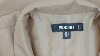 Missguided Women’s Beige Mid-Length 3/4 Sleeve Woven Blazer UK 10