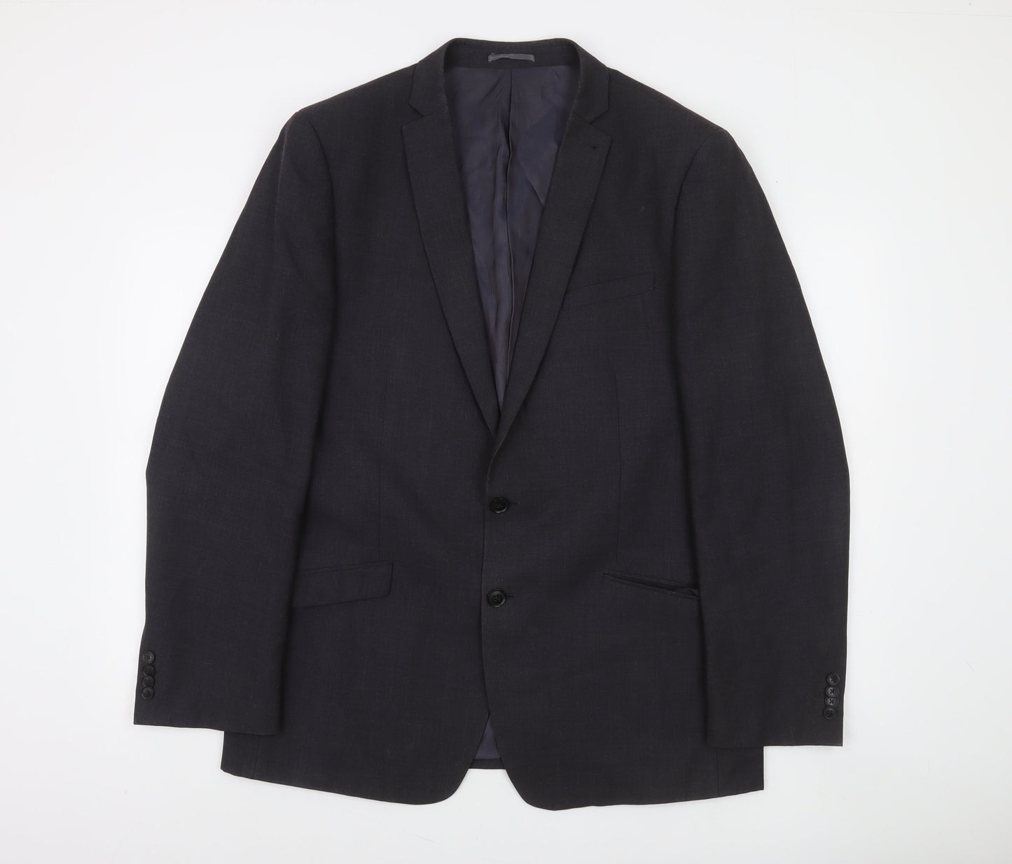 Next Mens Grey Wool Formal Blazer Jacket 44R Regular Fit