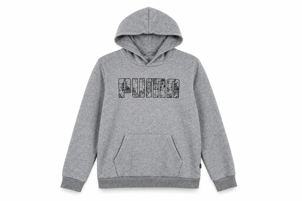 Boys UK Size 11-12 Years PUMA Grey Pullover Hoodie