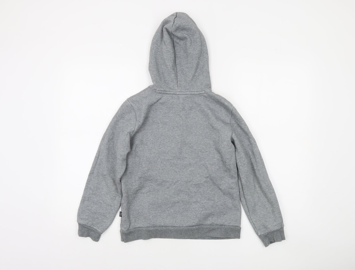 Puma Boys Grey Pullover Hoodie 11-12 Years Regular Fit Cotton Blend