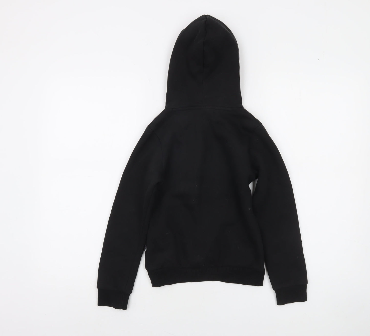 Puma Boys Black Pullover Hoodie 9-10 Years Graphic Print Kangaroo Pocket