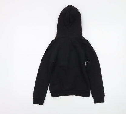 Puma Boys Black Pullover Hoodie 9-10 Years Graphic Print Kangaroo Pocket