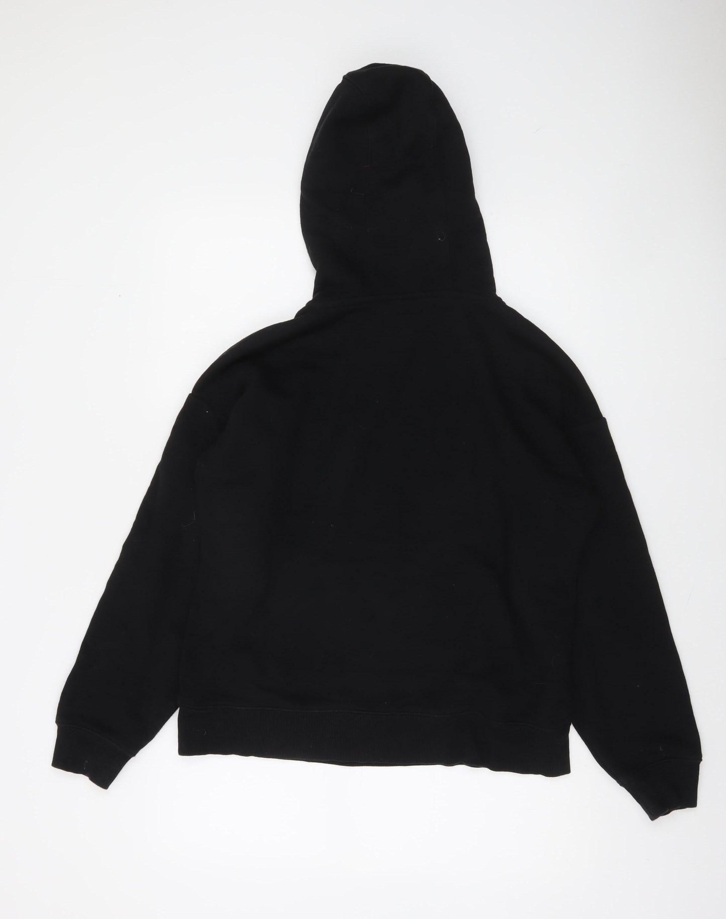 Fila Women's Black Medium Pullover Hoodie Cotton Blend Logo Casual