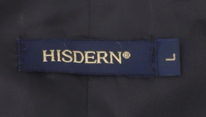 HISDERN Men's Black Regular Fit Formal Waistcoat L