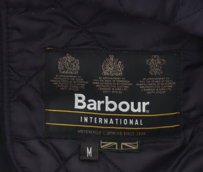 Barbour International Men’s Blue Quilted Jacket M Regular Fit