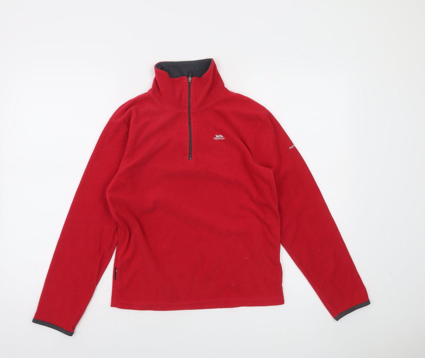 Trespass Boys Red Fleece 1/4 Zip Pullover Sweatshirt 11-12 Years