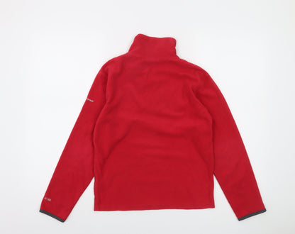 Trespass Boys Red Fleece 1/4 Zip Pullover Sweatshirt 11-12 Years