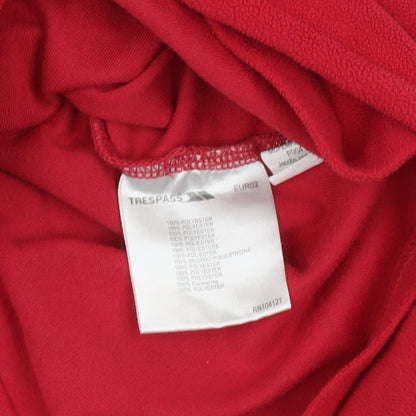 Trespass Boys Red Fleece 1/4 Zip Pullover Sweatshirt 11-12 Years