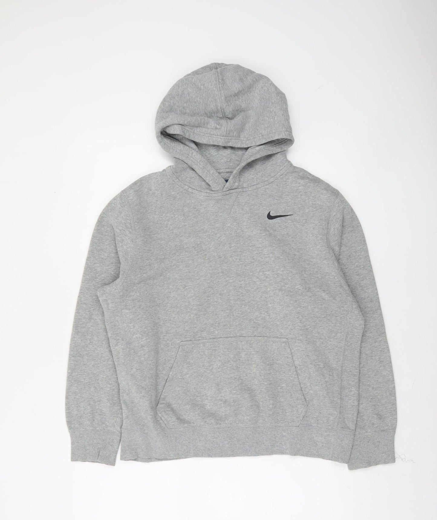 Nike Boys Grey XL Hoodie Pullover Cotton Blend Fleece Lined Sweatshirt