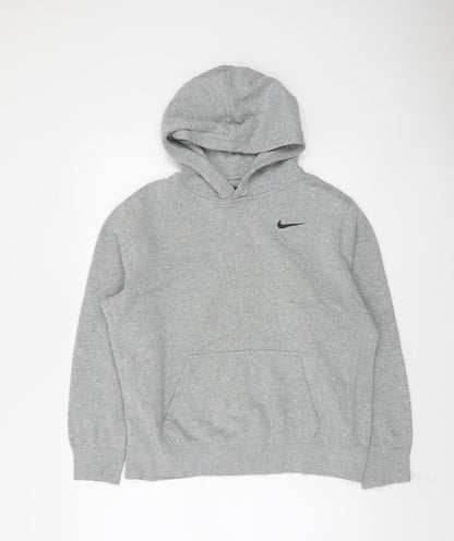 Nike Boys Grey XL Hoodie Pullover Cotton Blend Fleece Lined Sweatshirt