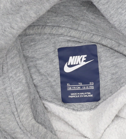 Nike Boys Grey XL Hoodie Pullover Cotton Blend Fleece Lined Sweatshirt