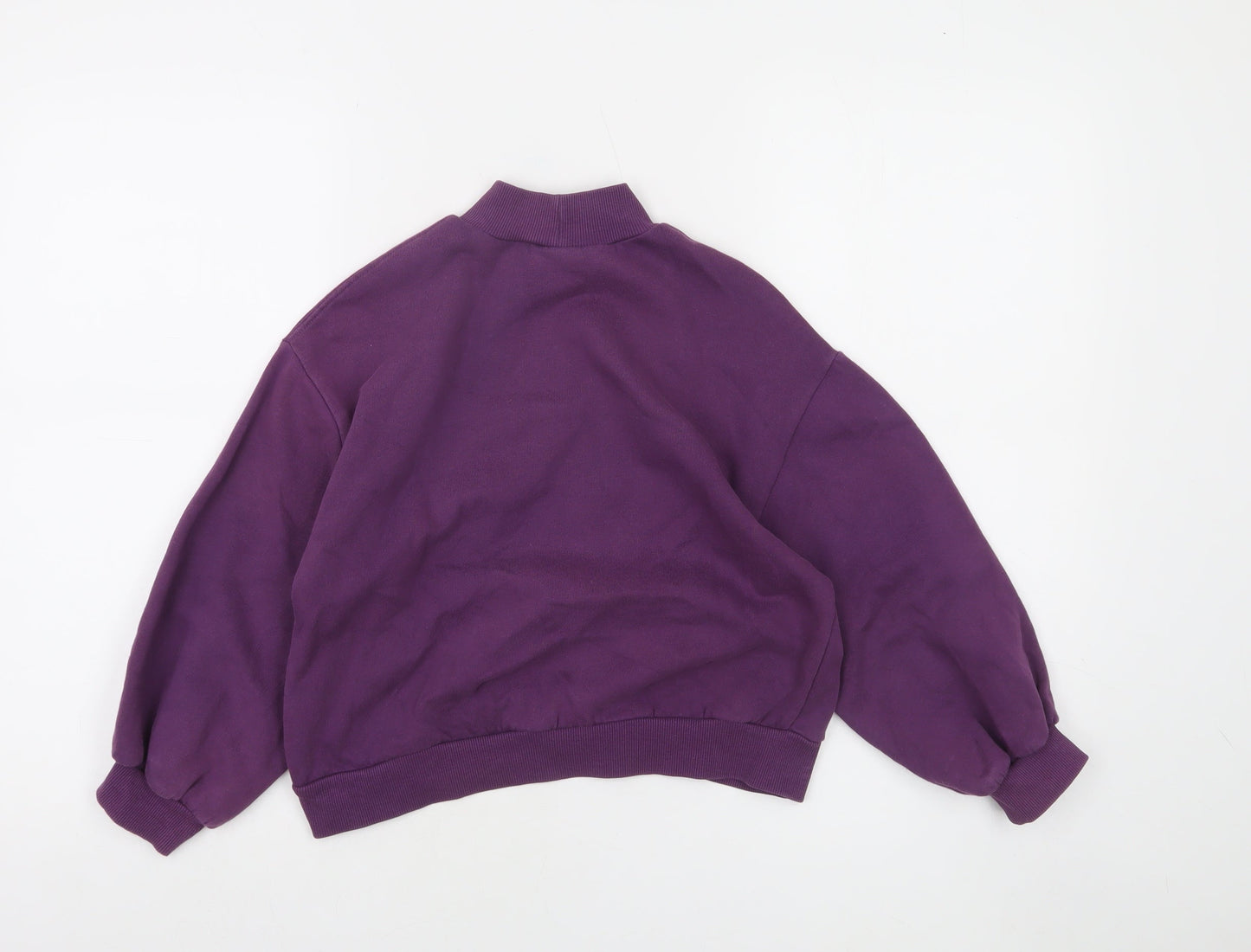 Next Girls Purple Sequin Unicorn Sweatshirt 9 Years Cotton Blend