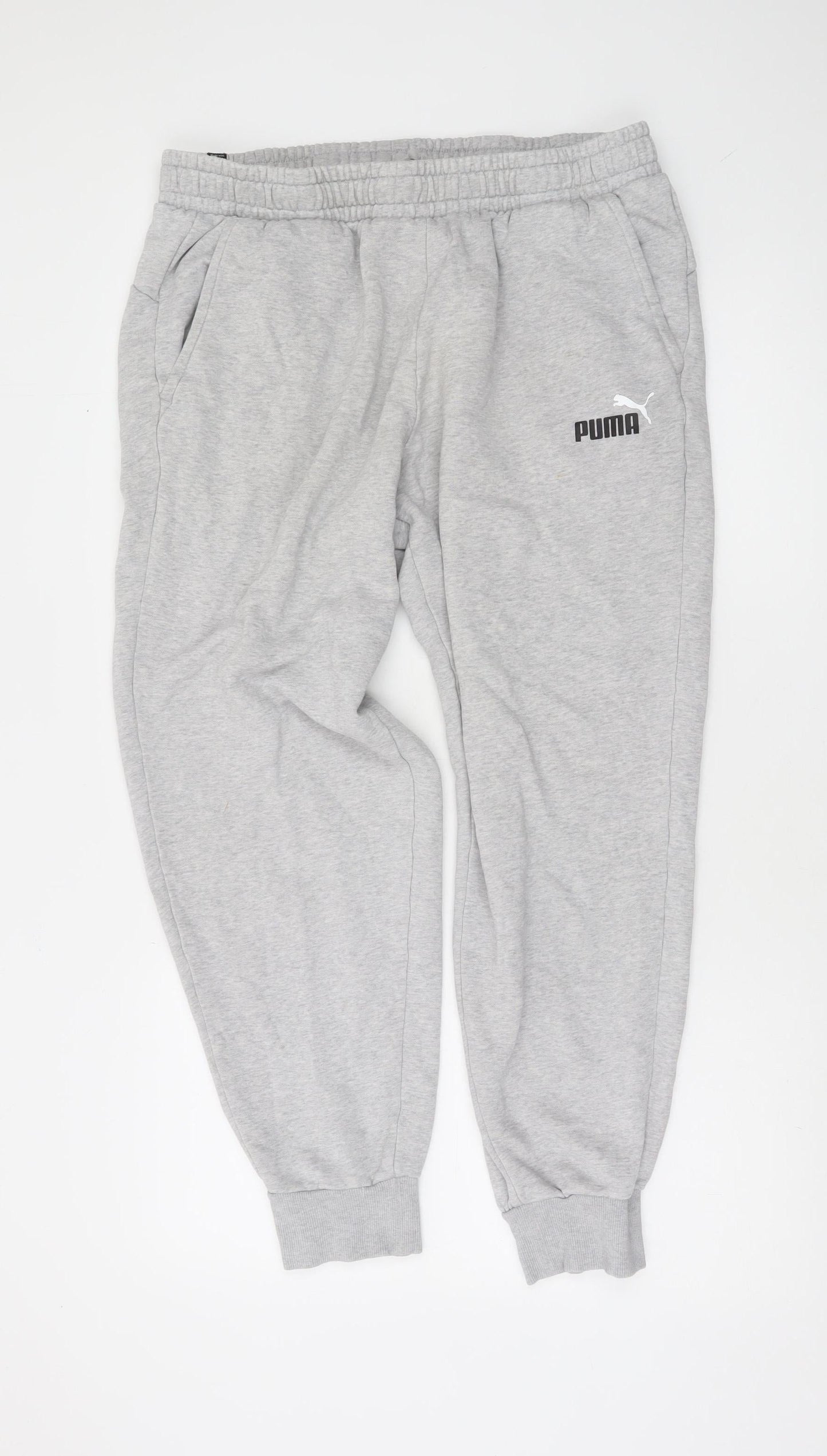 Puma Men's Grey XL Jogger Sweatpants with Logo