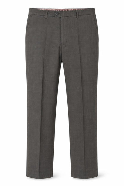 Next Men's Grey 34S Dress Pants Classic Fit Polyester Viscose Trousers