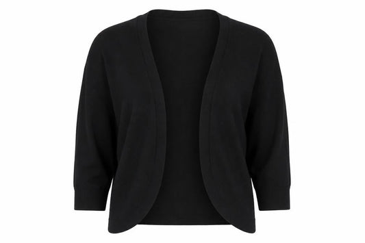 Principles Women's Black Size 12 Open Front 3/4 Sleeve Cardigan