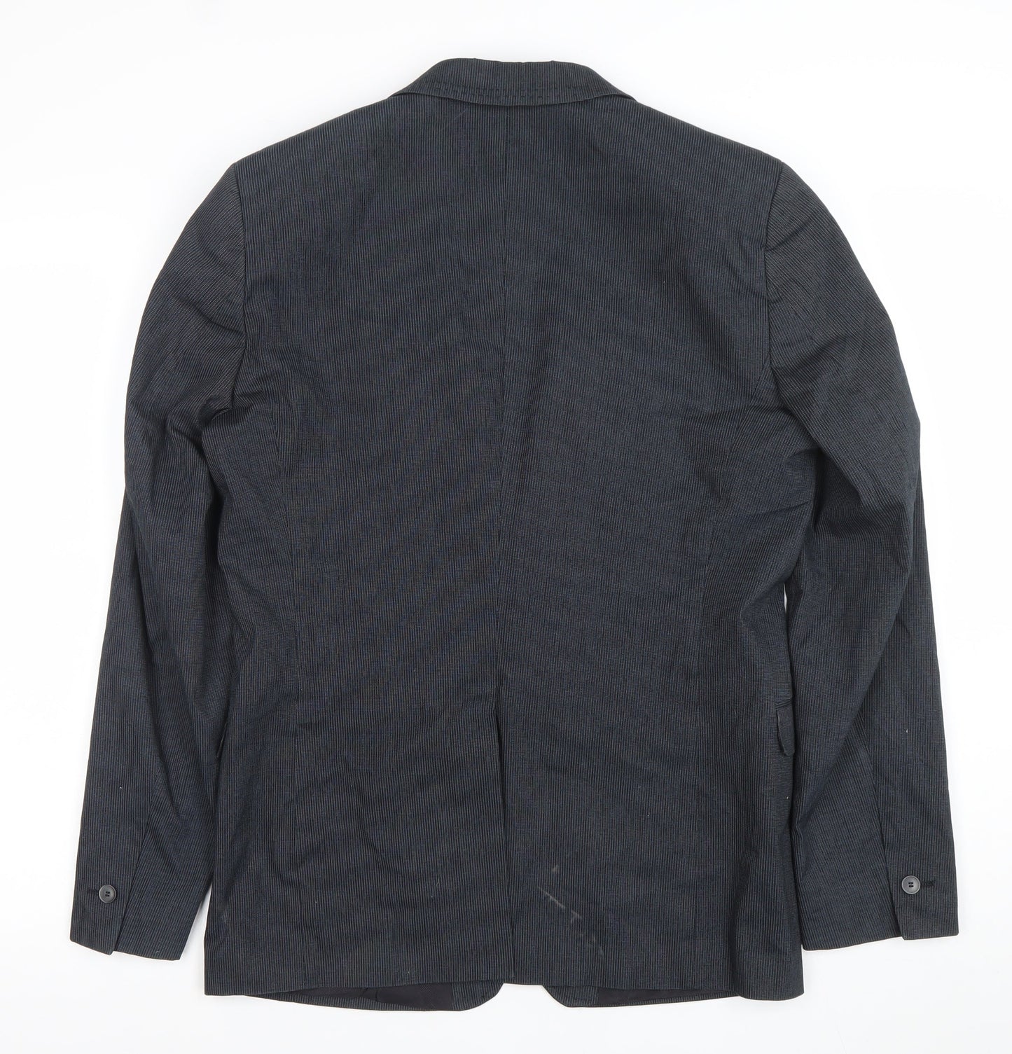 Mexx Mens Grey 36 Regular Single-Breasted Cotton Blend Blazer