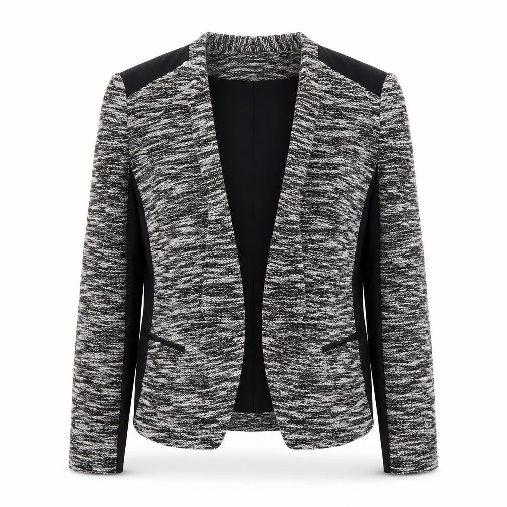 Marks and Spencer Womens Black White Size 8 Open Knit Cardigan