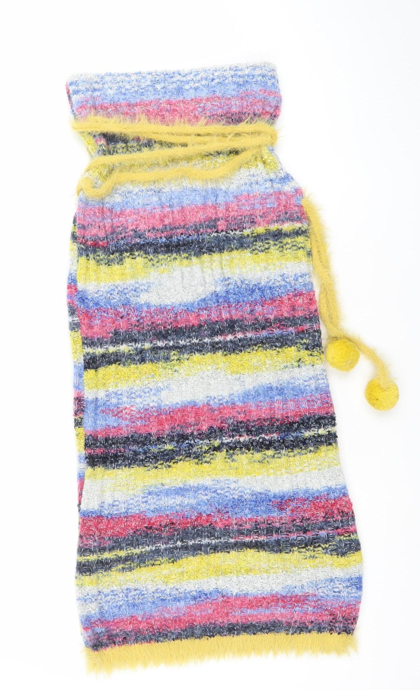 NECYSTUDIO Women’s Multicoloured Strapless Knit Bodycon Dress S