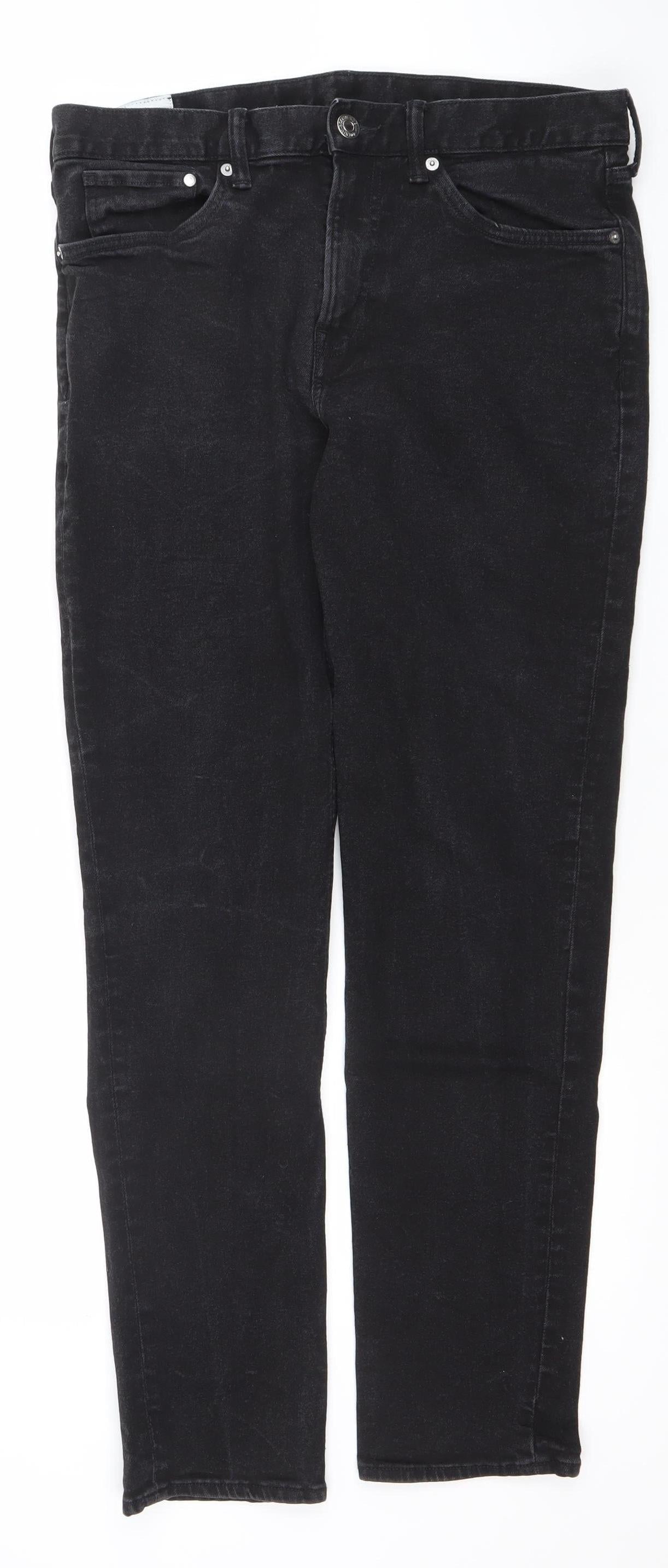 H&M Women’s Black Slim Fit Stretch Denim Jeans Size 8