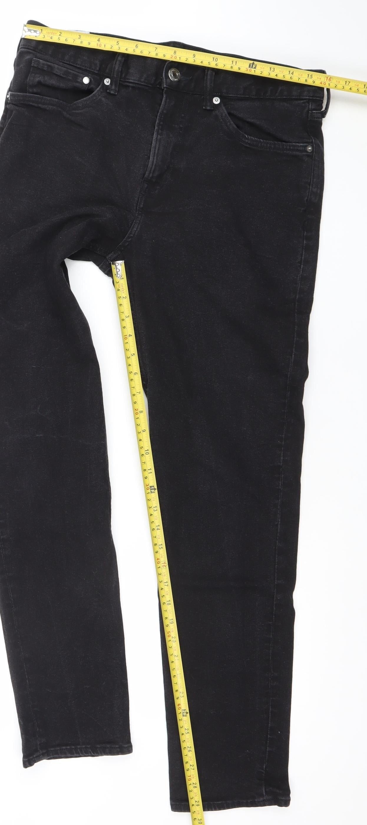 H&M Women’s Black Slim Fit Stretch Denim Jeans Size 8