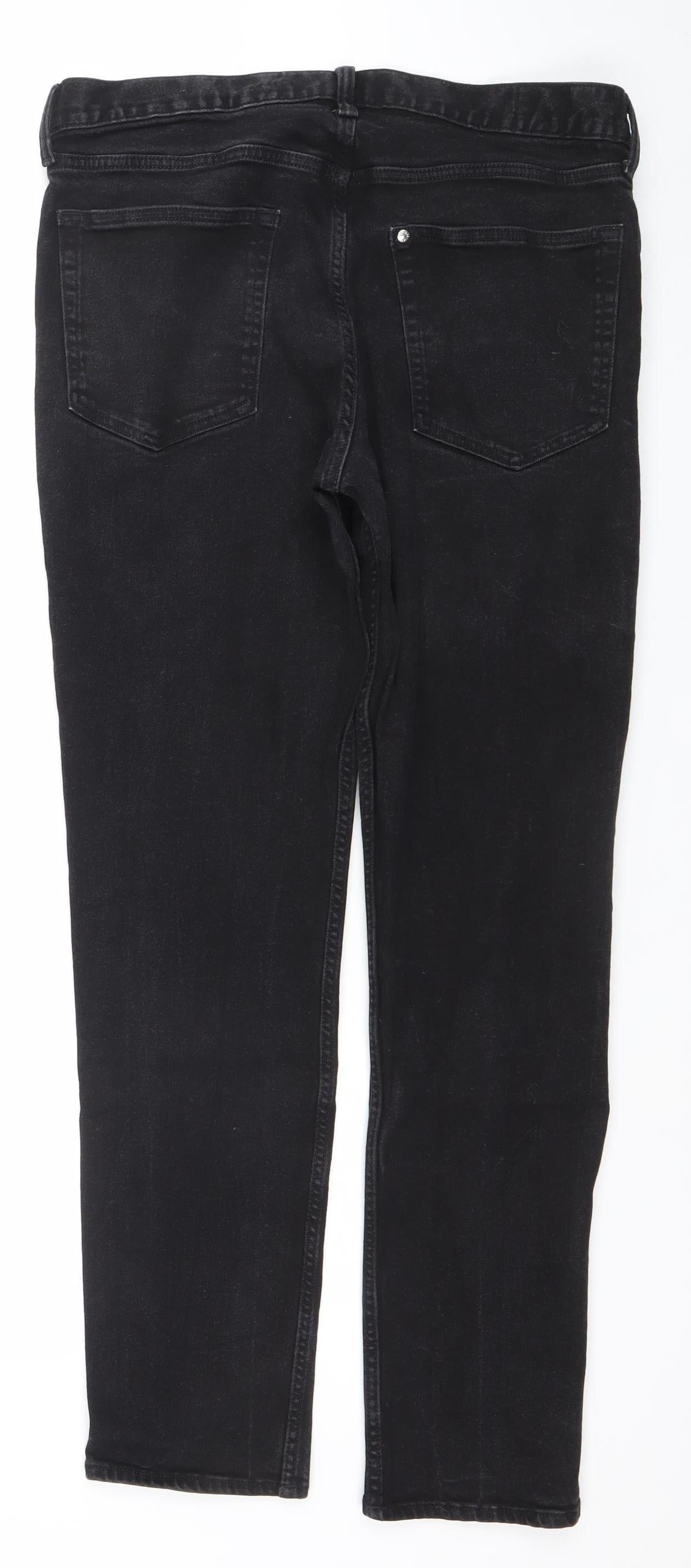 H&M Women’s Black Slim Fit Stretch Denim Jeans Size 8