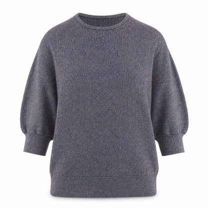 M&Co Women's Multicoloured Crew Neck 3/4 Sleeve Pullover Jumper Size 14