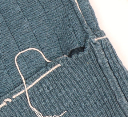 Fat Face Men Blue XL Cotton Crew Neck Pullover Jumper