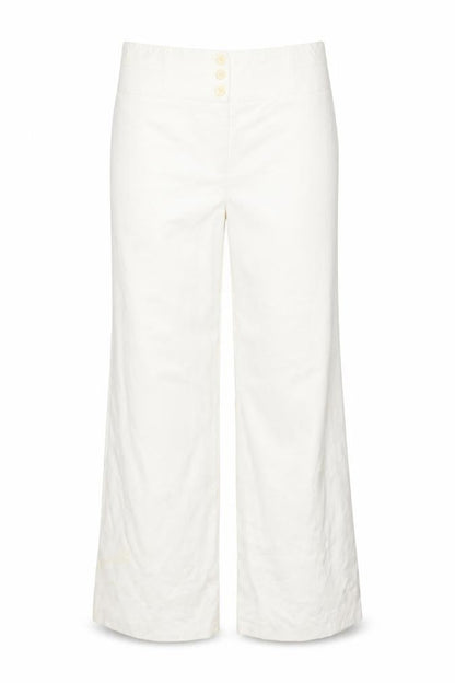 Front view of Principles Women’s Ivory Wide-Leg Trousers, size UK 16, Polyester Viscose Blend