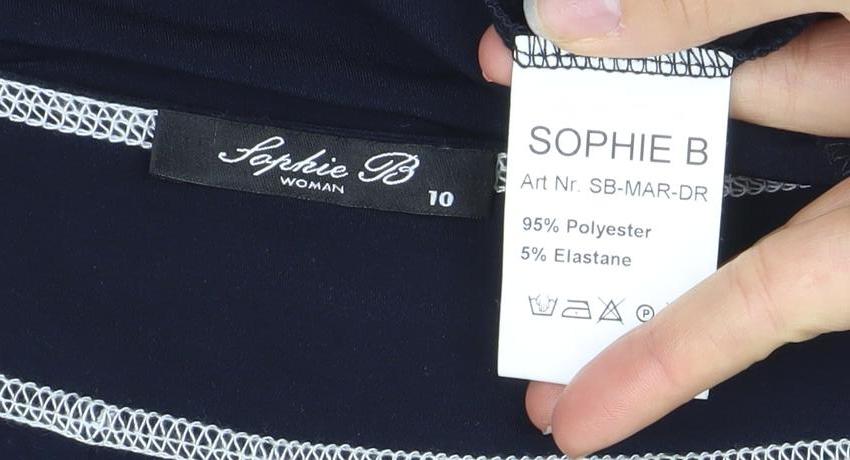 Sophie B Women Blue Size 10 Fit & Flare Midi Dress
