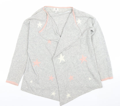 Benedetta.b Women's Grey Star Pattern Long Sleeve Knit Cardigan L