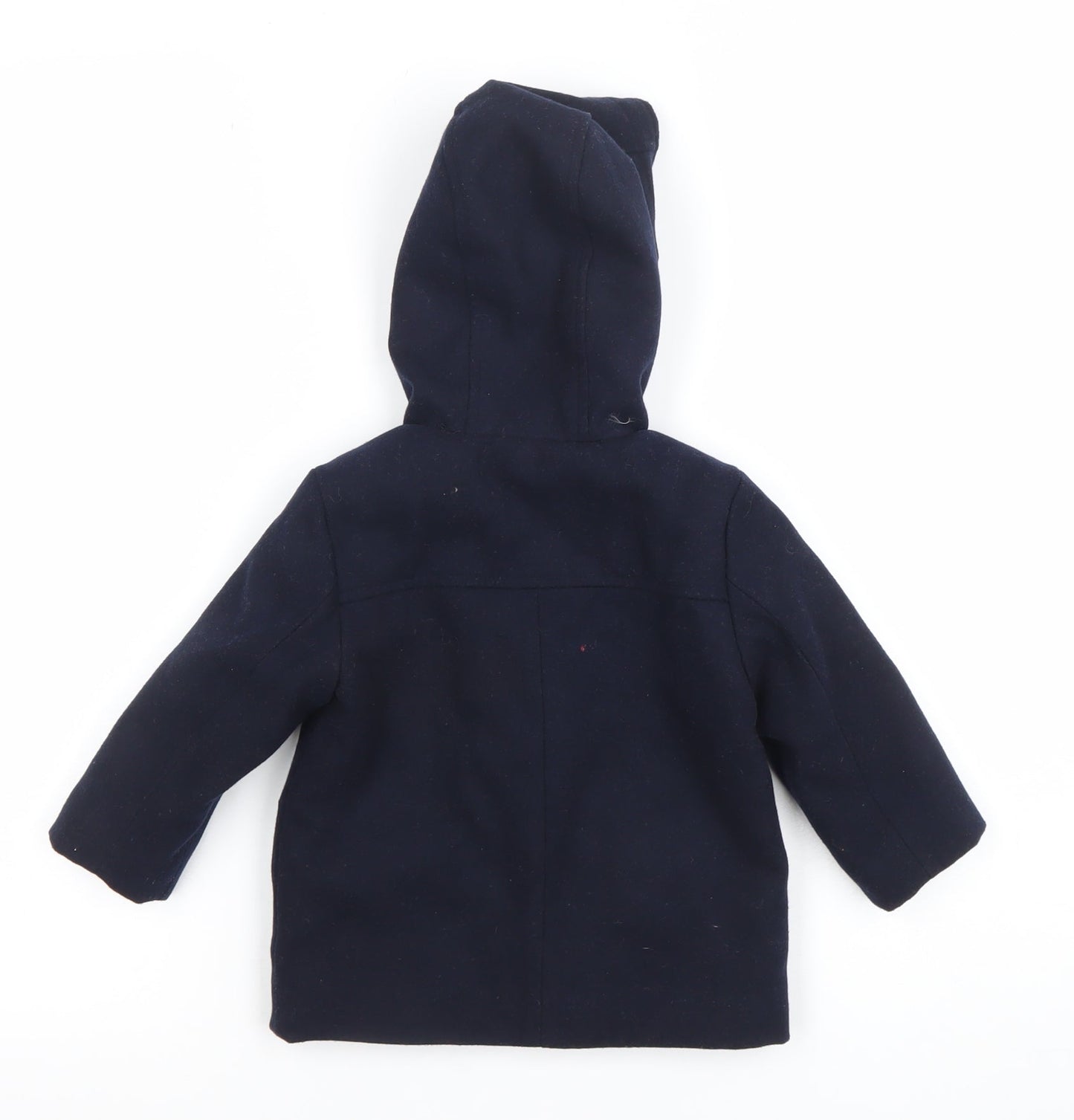 Next Unisex Baby Navy Blue Duffle Coat 9-12 Months Hooded Winter Jacket