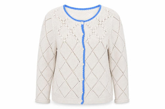 By Thierry Holland Womens Beige Knit Open Cardigan Size 18